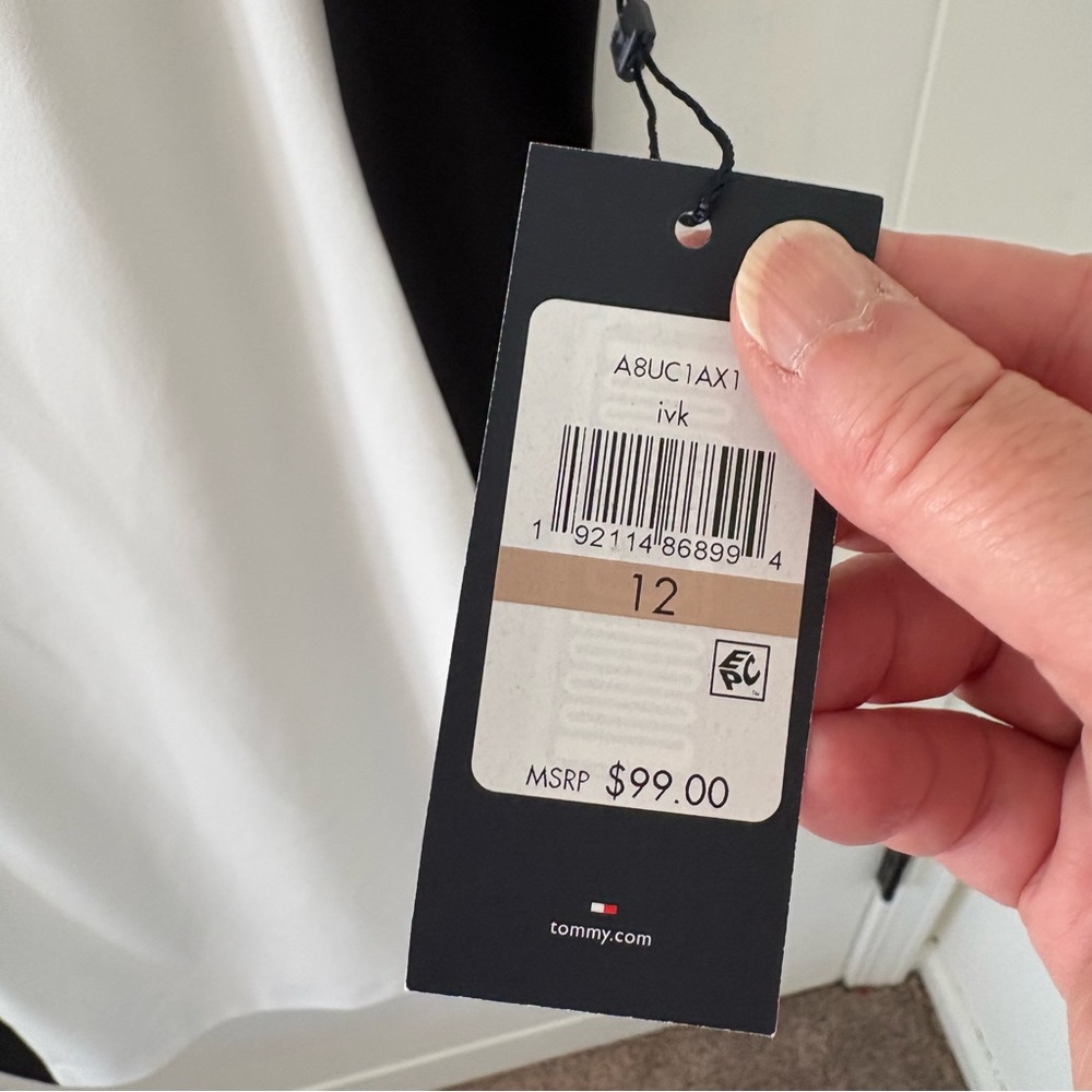 Tommy Hilfiger Black White Color Block Sleeveless Dress. Size 12. - Picture 4 of 11